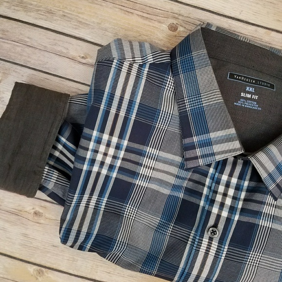 Excellent Condition!! Van Heusen Studio Slim Fit - Picture 2 of 3